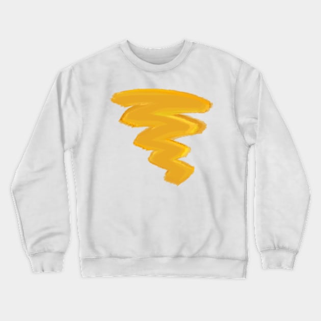 Abstract Liquid Gold Brush Stroke Crewneck Sweatshirt by AbstractIdeas